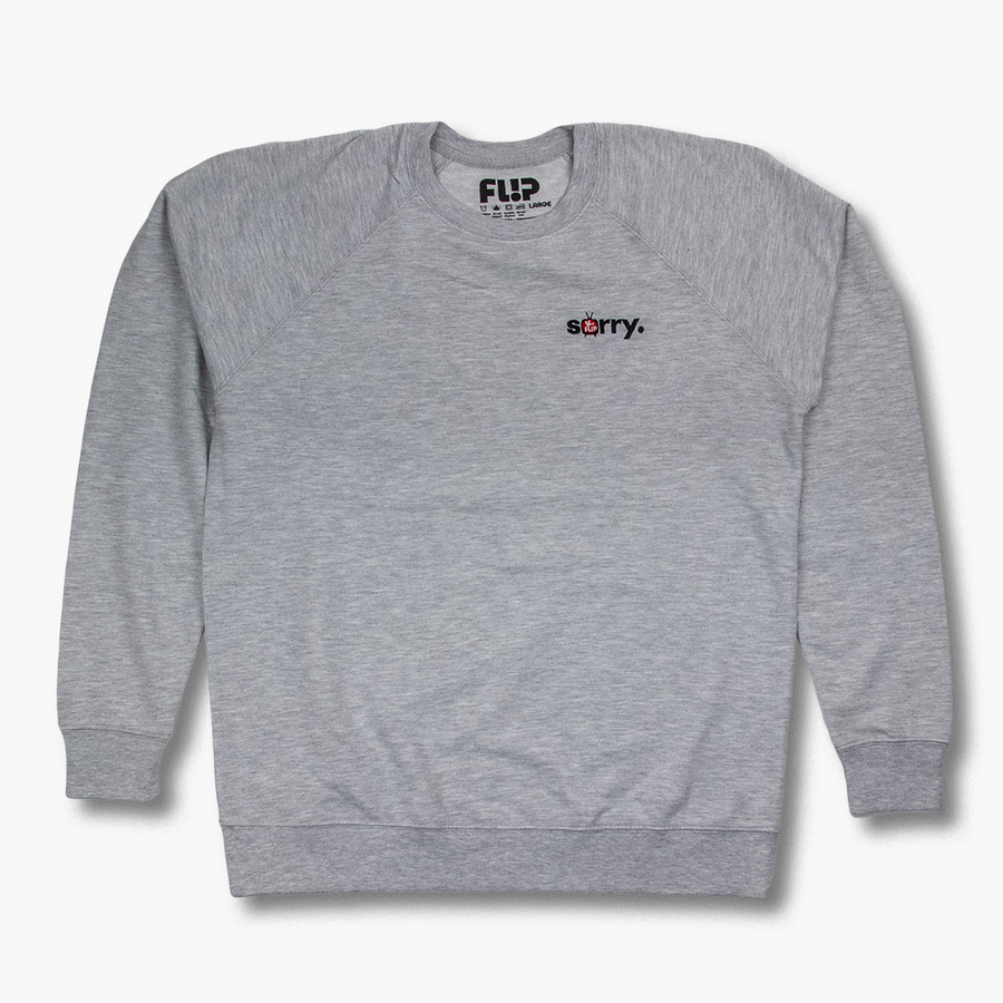 Sorry 20th Embroidered Crewneck - Heather Grey